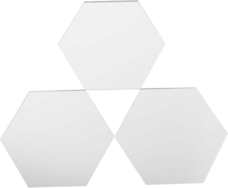 Luxshiny 3Pcs Acrylic Mirror Jewelry Display Stand Hexagonal Photography Props - Image 1